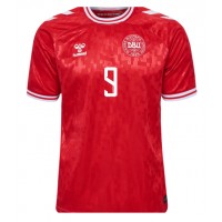 Fotballdrakt Herre Danmark Rasmus Hojlund #9 Hjemmedrakt EM 2024 Kortermet